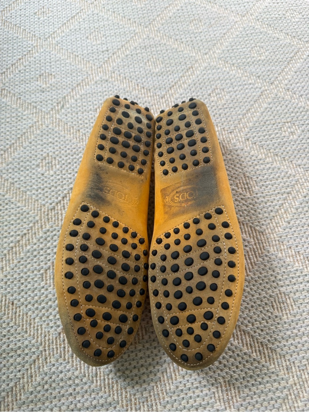 Tod's Women's Suede Slip-On Loafers in Mustard Yellow - Picture 2 of 9